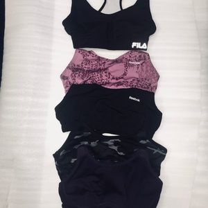 Variety of sports bras